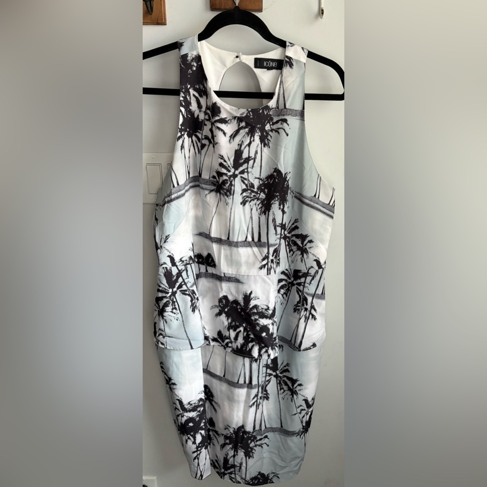 Black and White Palm Tree Dress